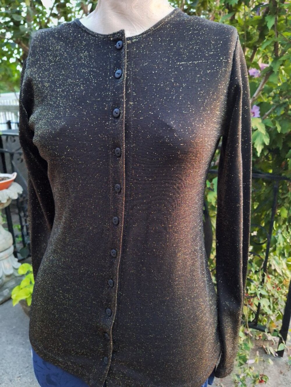 Brown XL Sparkle Cardigan Sweater